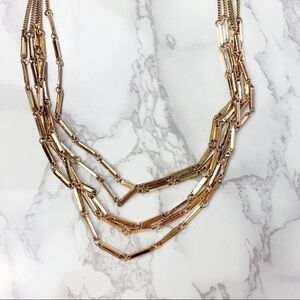 Layered Gold Chain Link Necklace